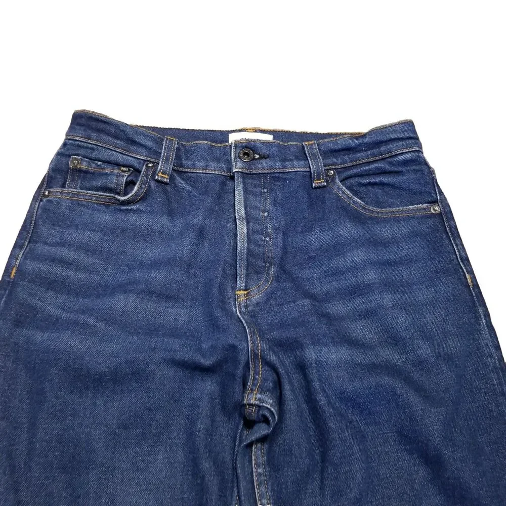 Askk NY Jeans Women Size 27 Straight Leg Stretch Denim Button Fly USA (30x27.5)